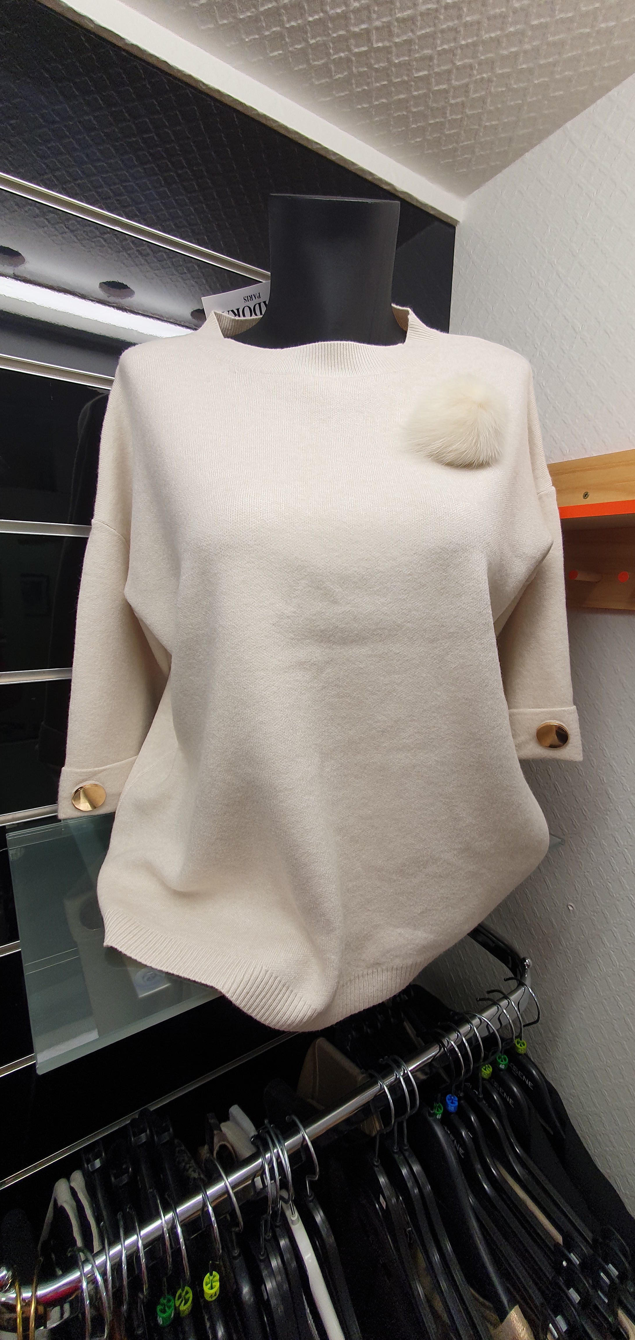 Pull chic écru taille unique